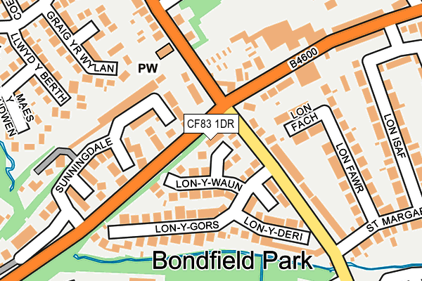 CF83 1DR map - OS OpenMap – Local (Ordnance Survey)