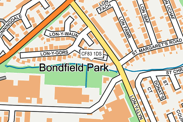 CF83 1DS map - OS OpenMap – Local (Ordnance Survey)