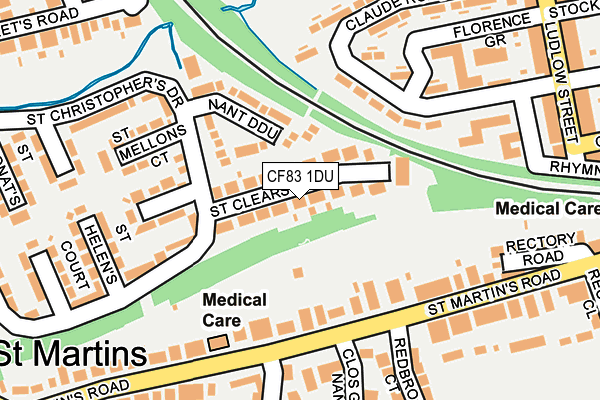 CF83 1DU map - OS OpenMap – Local (Ordnance Survey)