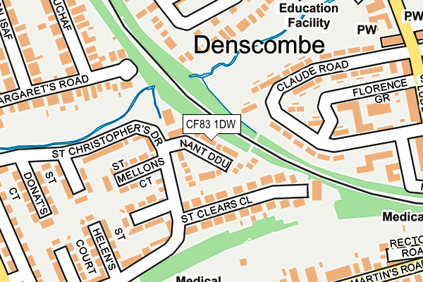 CF83 1DW map - OS OpenMap – Local (Ordnance Survey)