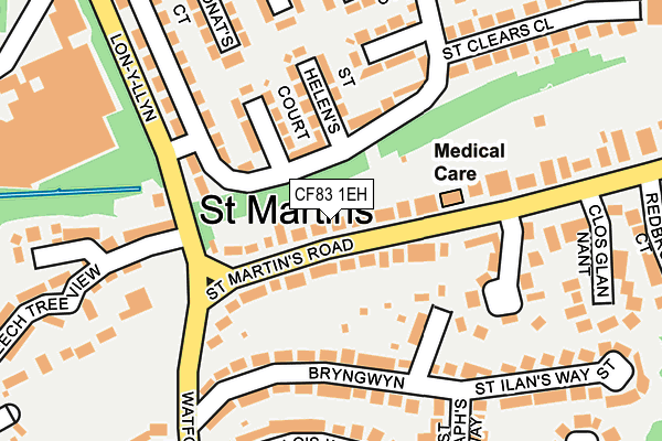 CF83 1EH map - OS OpenMap – Local (Ordnance Survey)