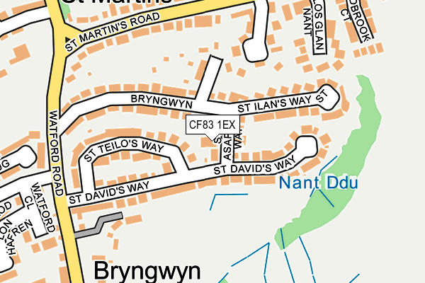 CF83 1EX map - OS OpenMap – Local (Ordnance Survey)