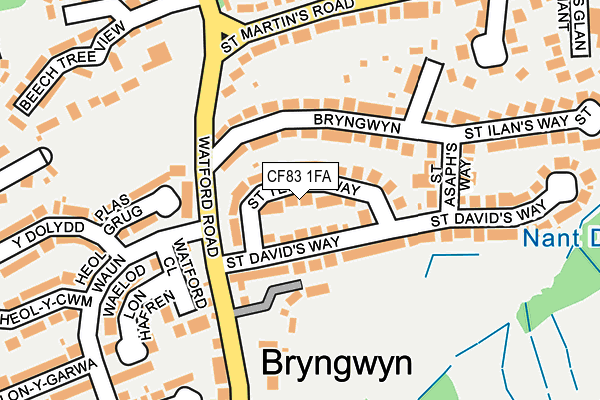 CF83 1FA map - OS OpenMap – Local (Ordnance Survey)