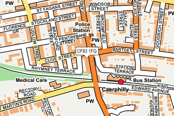 Map of CAERPHILLY GRIL LTD at local scale
