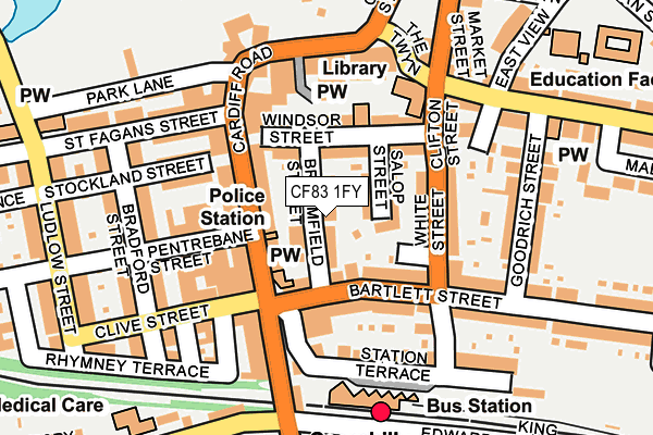 CF83 1FY map - OS OpenMap – Local (Ordnance Survey)