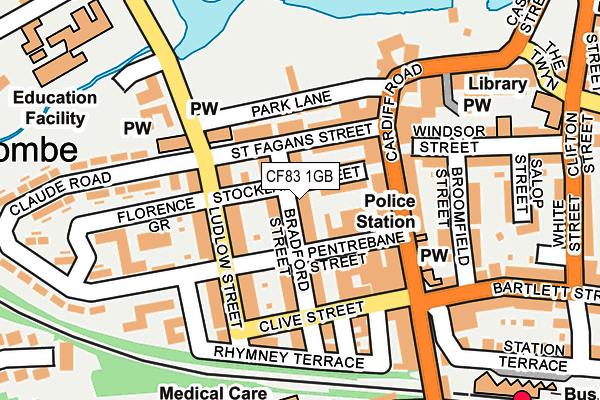 CF83 1GB map - OS OpenMap – Local (Ordnance Survey)