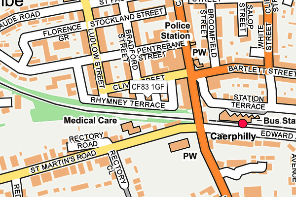 CF83 1GF map - OS OpenMap – Local (Ordnance Survey)