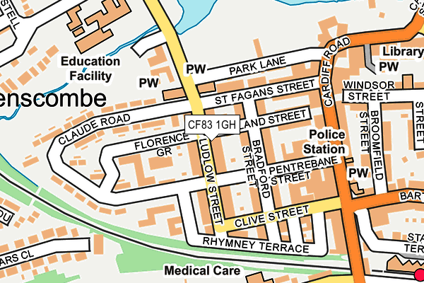 CF83 1GH map - OS OpenMap – Local (Ordnance Survey)