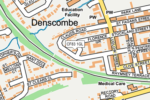 CF83 1GL map - OS OpenMap – Local (Ordnance Survey)