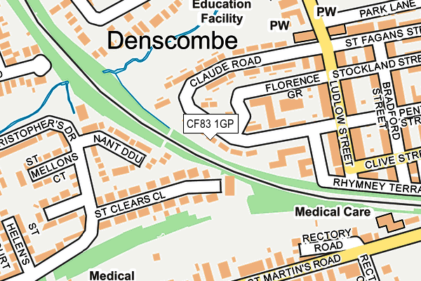 CF83 1GP map - OS OpenMap – Local (Ordnance Survey)