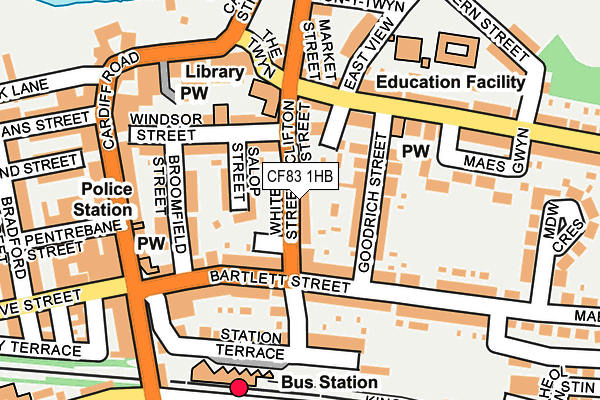 CF83 1HB map - OS OpenMap – Local (Ordnance Survey)