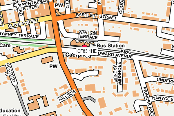 CF83 1HE map - OS OpenMap – Local (Ordnance Survey)
