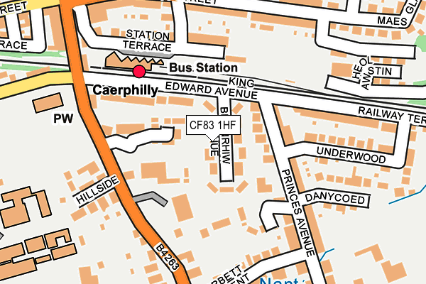 CF83 1HF map - OS OpenMap – Local (Ordnance Survey)