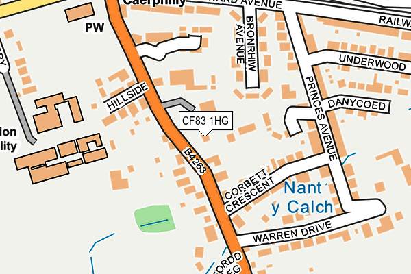 CF83 1HG map - OS OpenMap – Local (Ordnance Survey)