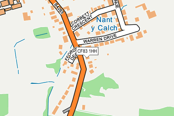 CF83 1HH map - OS OpenMap – Local (Ordnance Survey)