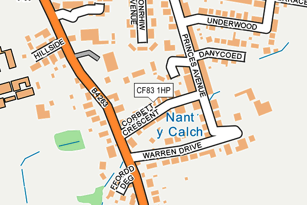 CF83 1HP map - OS OpenMap – Local (Ordnance Survey)