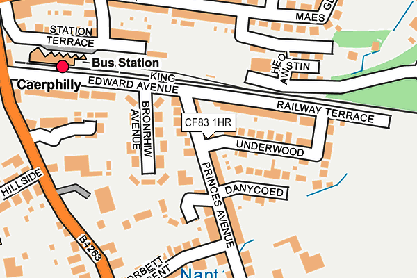 CF83 1HR map - OS OpenMap – Local (Ordnance Survey)