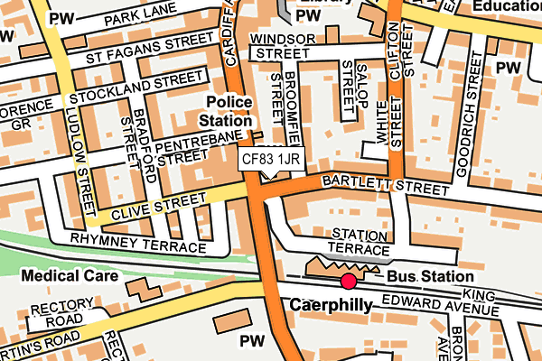 CF83 1JR map - OS OpenMap – Local (Ordnance Survey)