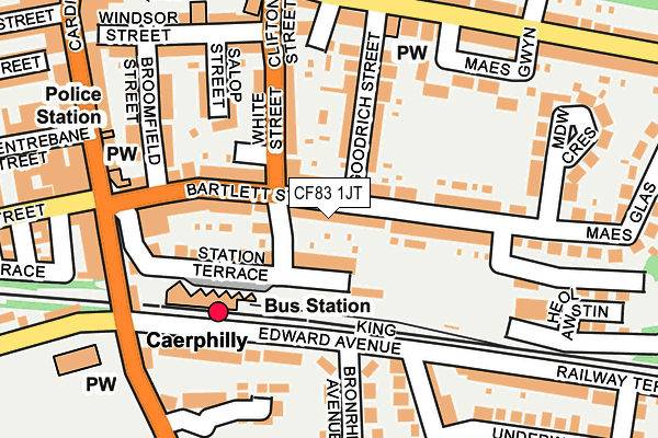 CF83 1JT map - OS OpenMap – Local (Ordnance Survey)