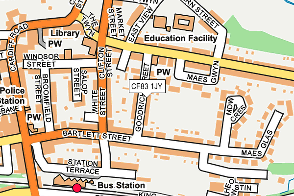 CF83 1JY map - OS OpenMap – Local (Ordnance Survey)
