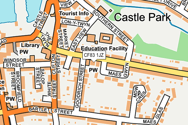 CF83 1JZ map - OS OpenMap – Local (Ordnance Survey)