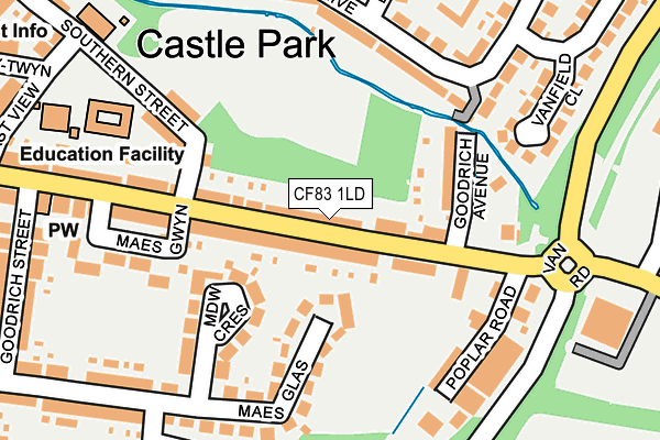 CF83 1LD map - OS OpenMap – Local (Ordnance Survey)