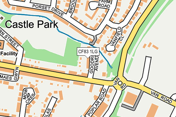 CF83 1LG map - OS OpenMap – Local (Ordnance Survey)