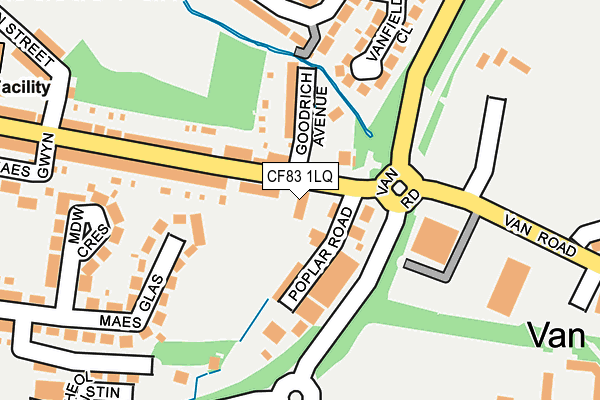 CF83 1LQ map - OS OpenMap – Local (Ordnance Survey)