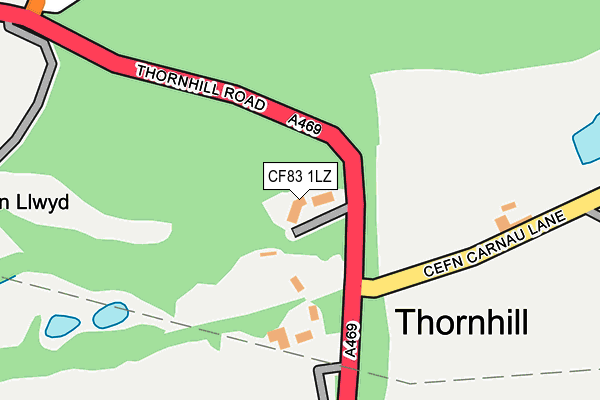 CF83 1LZ map - OS OpenMap – Local (Ordnance Survey)