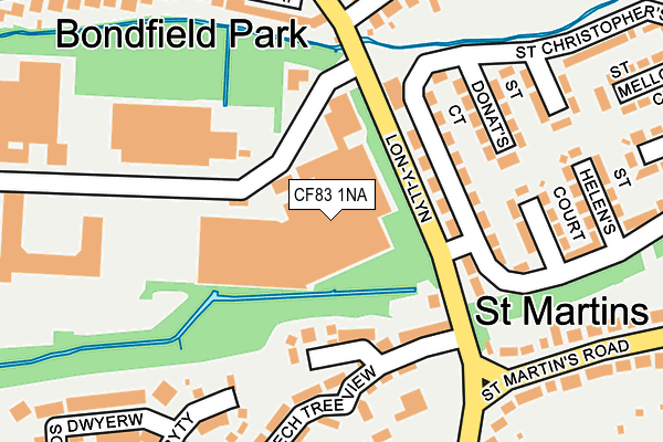 CF83 1NA map - OS OpenMap – Local (Ordnance Survey)