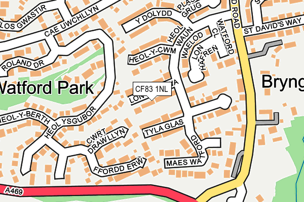 CF83 1NL map - OS OpenMap – Local (Ordnance Survey)