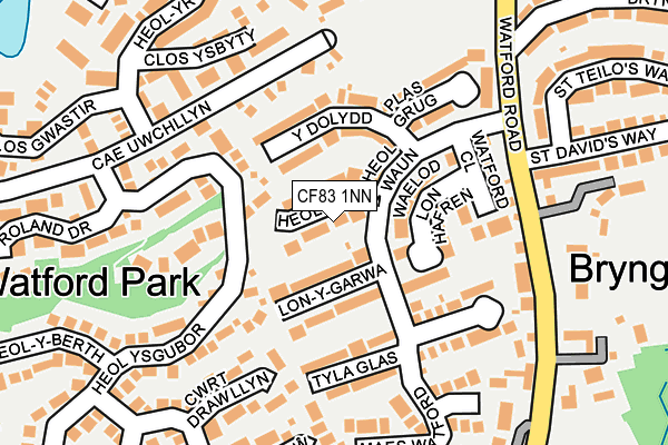 CF83 1NN map - OS OpenMap – Local (Ordnance Survey)