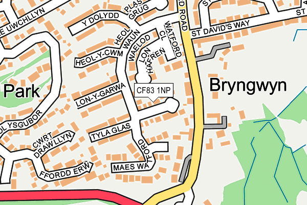 CF83 1NP map - OS OpenMap – Local (Ordnance Survey)