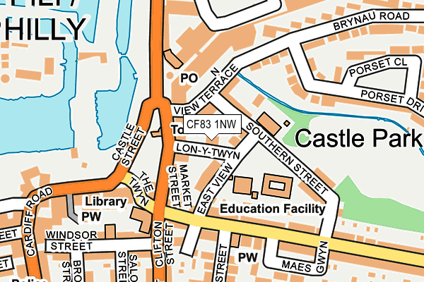 CF83 1NW map - OS OpenMap – Local (Ordnance Survey)