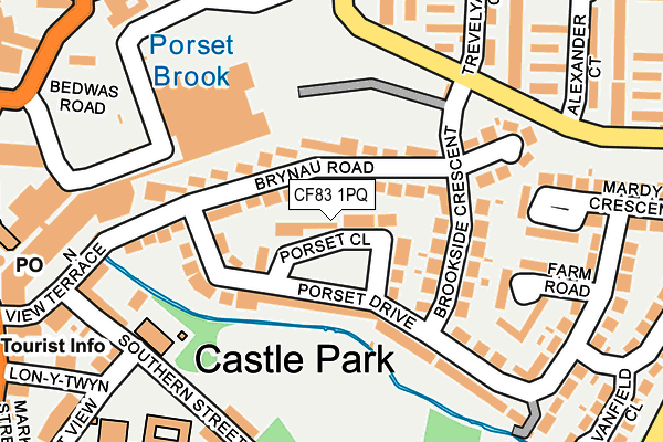 CF83 1PQ map - OS OpenMap – Local (Ordnance Survey)