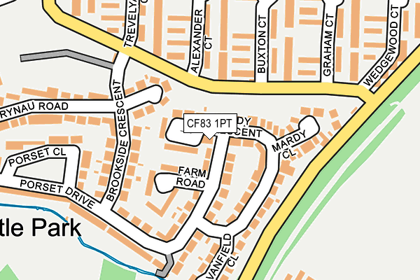 CF83 1PT map - OS OpenMap – Local (Ordnance Survey)