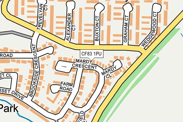 CF83 1PU map - OS OpenMap – Local (Ordnance Survey)