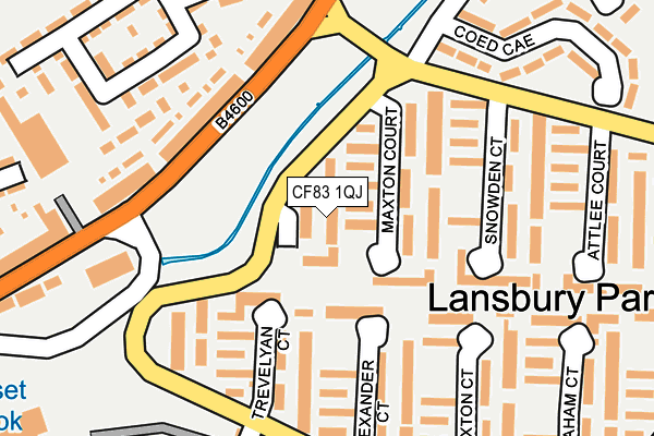 CF83 1QJ map - OS OpenMap – Local (Ordnance Survey)