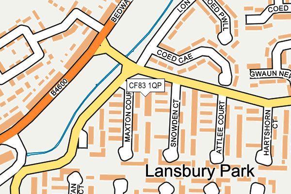 CF83 1QP map - OS OpenMap – Local (Ordnance Survey)