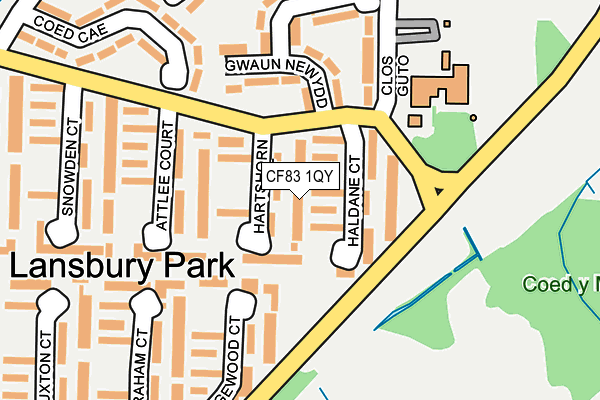 CF83 1QY map - OS OpenMap – Local (Ordnance Survey)