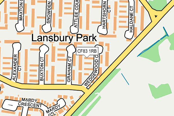 CF83 1RB map - OS OpenMap – Local (Ordnance Survey)