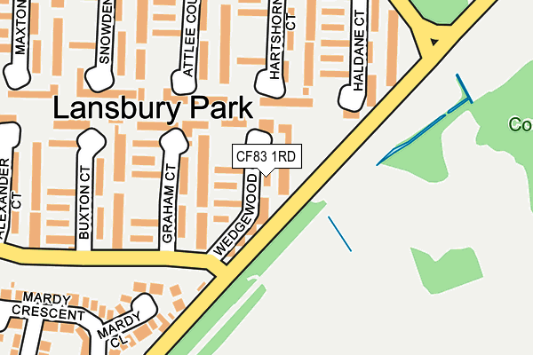 CF83 1RD map - OS OpenMap – Local (Ordnance Survey)