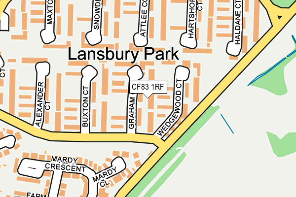 CF83 1RF map - OS OpenMap – Local (Ordnance Survey)