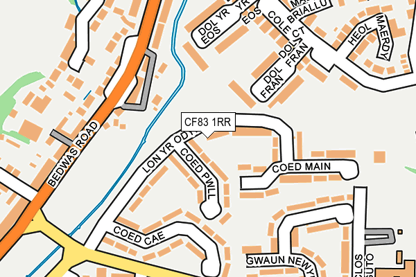 CF83 1RR map - OS OpenMap – Local (Ordnance Survey)