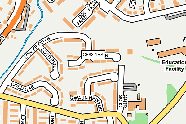 CF83 1RS map - OS OpenMap – Local (Ordnance Survey)