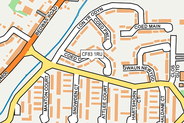 CF83 1RU map - OS OpenMap – Local (Ordnance Survey)