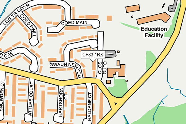 CF83 1RX map - OS OpenMap – Local (Ordnance Survey)