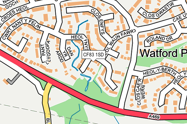 CF83 1SD map - OS OpenMap – Local (Ordnance Survey)