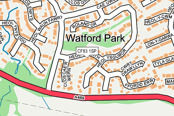 CF83 1SP map - OS OpenMap – Local (Ordnance Survey)