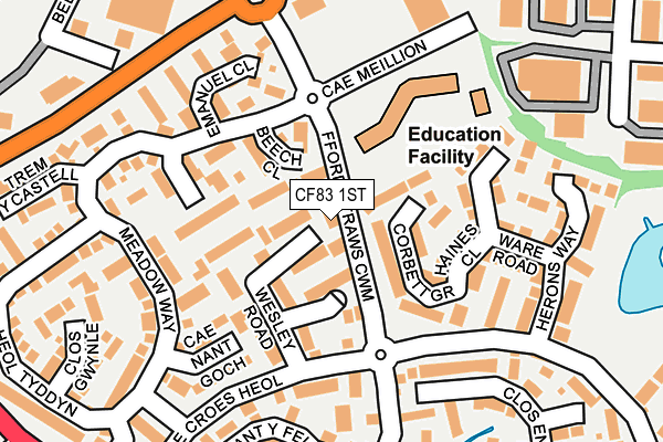 CF83 1ST map - OS OpenMap – Local (Ordnance Survey)